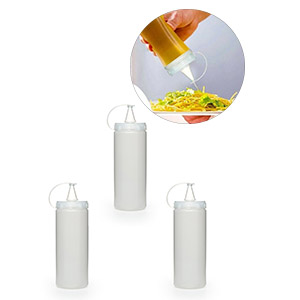 3 Adet Sızdırmaz Kapaklı Plastik Yağ Şişesi Yağdanlık Sos Şişesi 700 ml ve 400 ml