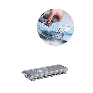 Pratik 12 Bölmeli Bas Parmak Silikon Buz Kalıbı Kapaklı Silikon Yapışmaz Bas Parmak Buzluk