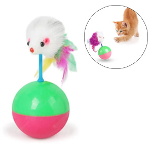 Kedi Oyun Topu Fareli Hacı Yatmaz Kedi Oyuncağı Evcil Hayvan Oyuncak