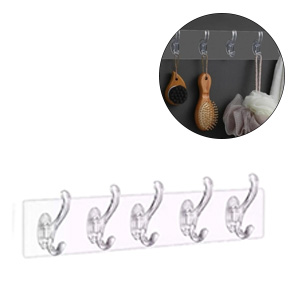 Tek Parça Kendinden Yapışkanlı 5 Kancalı Askı