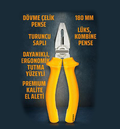 Dövme Çelik Pense Vakumsuz 180 mm - Görsel 2