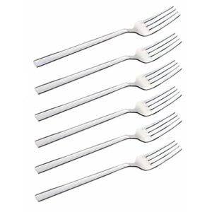 6 adet tatlı çatalı meyve çatalı lüx çubuk düz model (paslanmaz çelik)